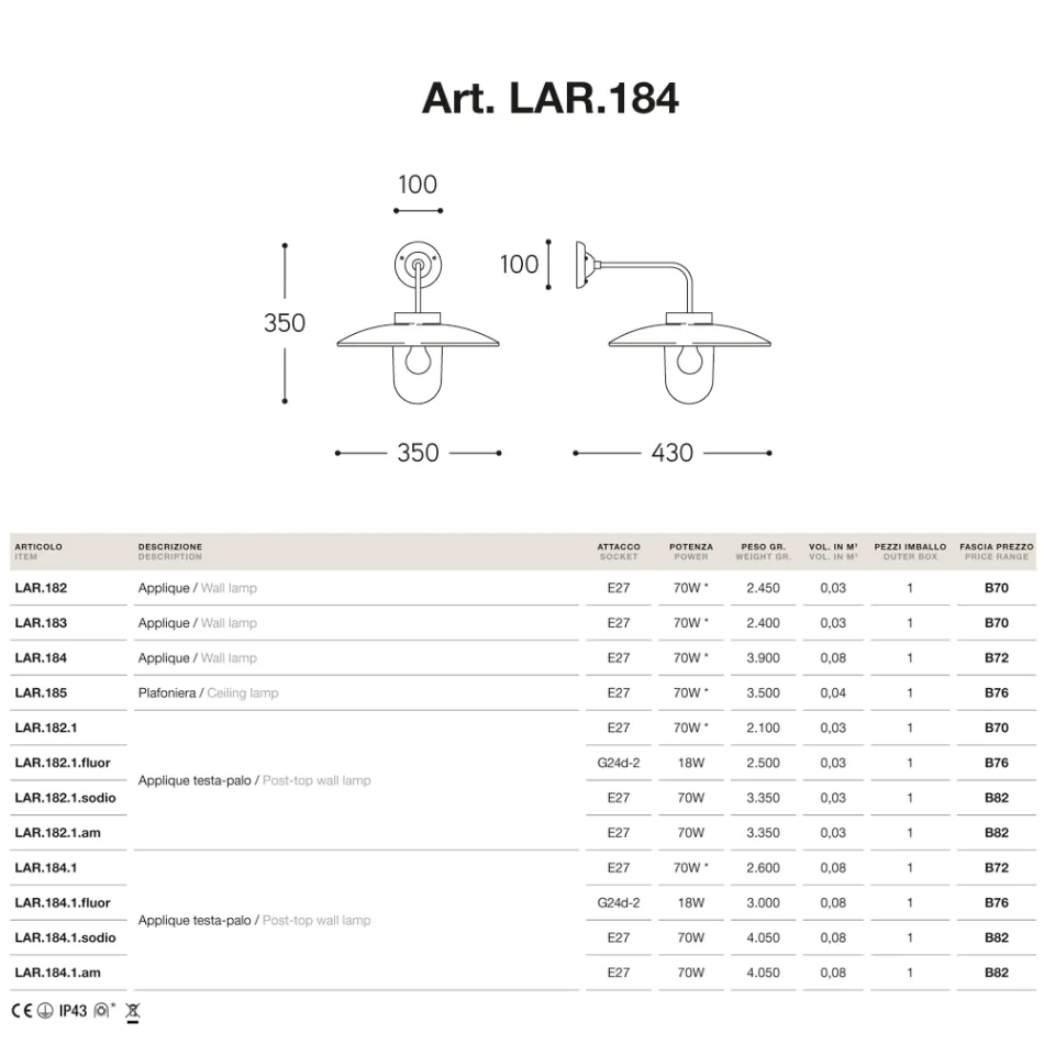Applique Nabucco d'Aldo Bernardi, éclairage ligne laiton Viadurini