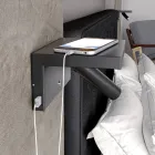 Applique murale LED décorative en aluminium réglable avec ports USB - Alena Viadurini