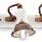 conception Applique et trois spots en céramique et métal Lacey Viadurini