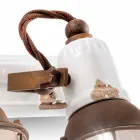 conception Applique et trois spots en céramique et métal Lacey Viadurini