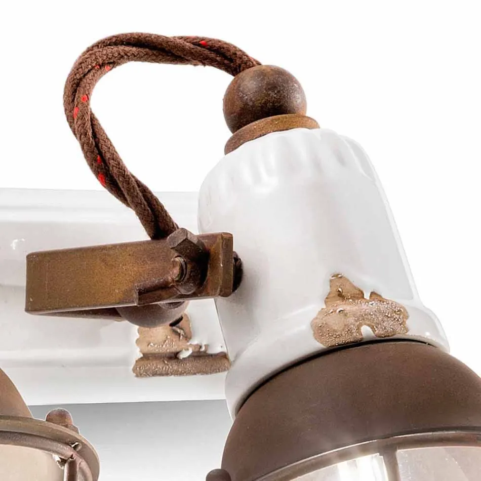 conception Applique et trois spots en céramique et métal Lacey Viadurini