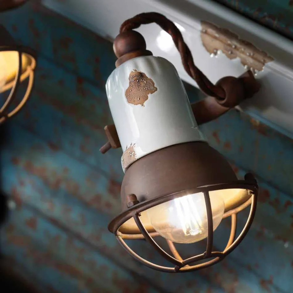 conception Applique et trois spots en céramique et métal Lacey Viadurini