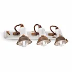 conception Applique et trois spots en céramique et métal Lacey Viadurini