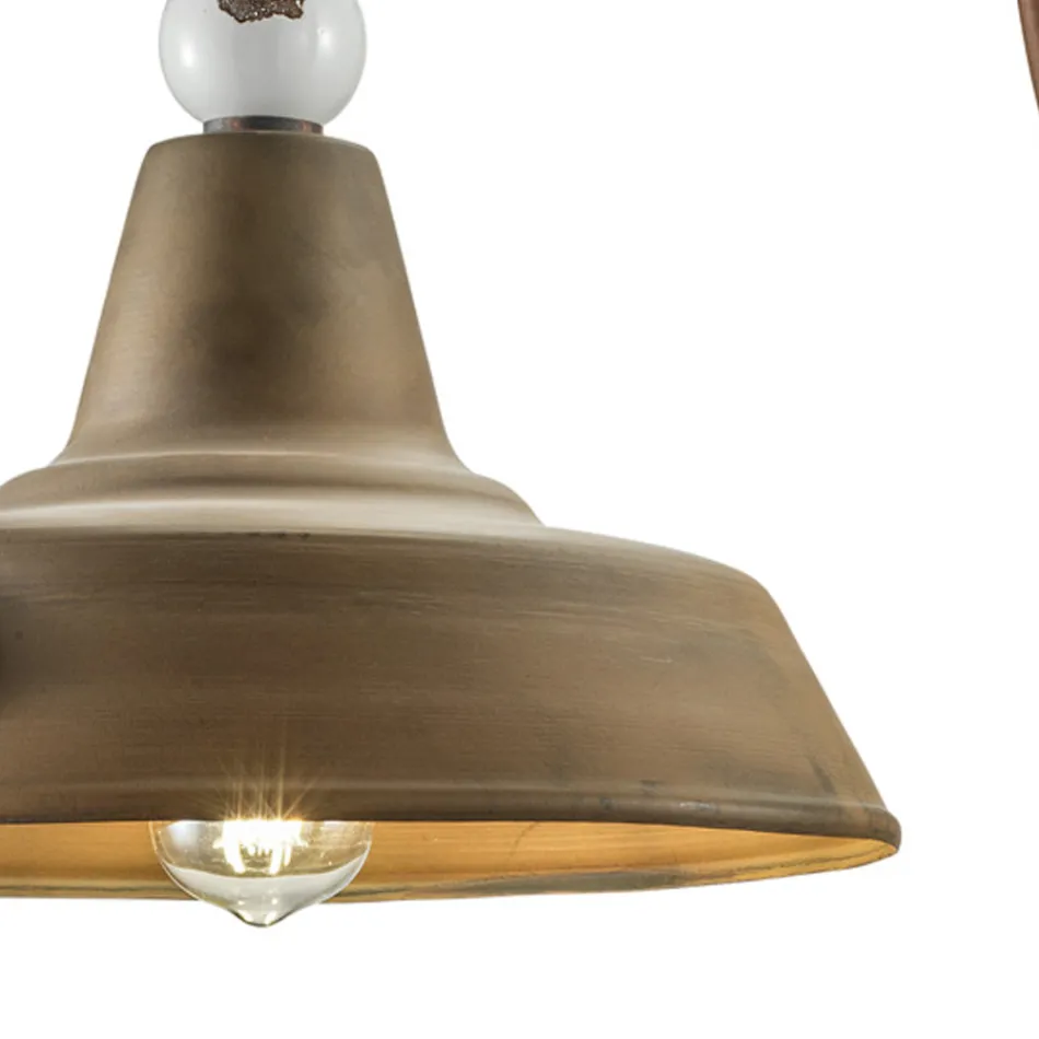 Applique murale design industriel en fer et céramique faite à la main - Grunge Viadurini