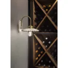 Applique en céramique brillante plissée et bord peint à la main - Laquila Viadurini