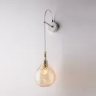 Applique murale en fer et verre Pyrex, fabriquée en Italie, pour la décoration intérieure - Amazonia Viadurini