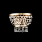 Applique en fer et or ornée de strass, fabriquée en Italie, pour la décoration intérieure - Autriche Viadurini