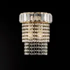 Applique en fer et or ornée de strass, fabriquée en Italie, pour la décoration intérieure - Kiev Viadurini