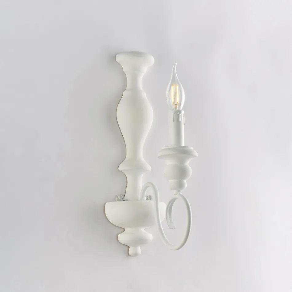 Appliques murales en bois et fer laqué, fabriquées en Italie, pour la décoration intérieure - Toscane Viadurini