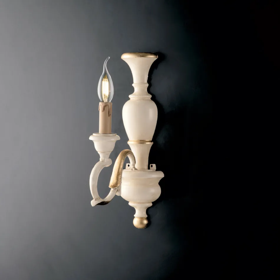 Appliques murales en bois fabriquées en Italie pour la décoration intérieure - Florence Viadurini