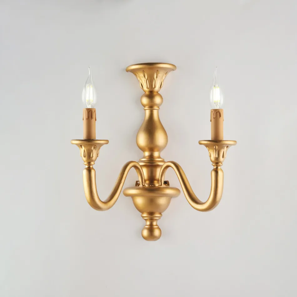 Appliques murales en bois fabriquées en Italie pour la décoration intérieure - Sienne Viadurini