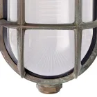 Applique murale vintage en laiton avec verre opale/transparent - Sirène Viadurini