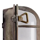 Applique murale vintage en laiton avec verre opale/transparent - Sirène Viadurini