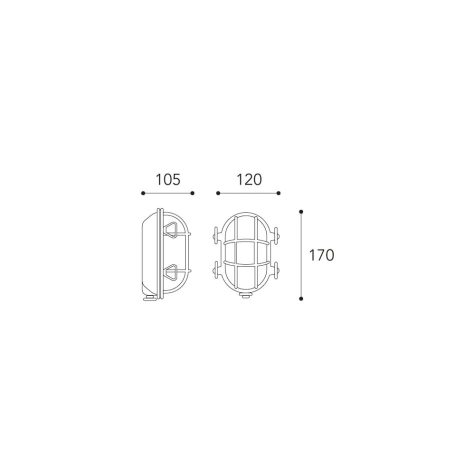 Applique murale vintage en laiton avec verre opale/transparent - Sirène Viadurini