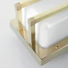 Applique murale vintage en laiton, douille E27, éclairage d'ambiance, fabriquée en Italie - Cristal Viadurini