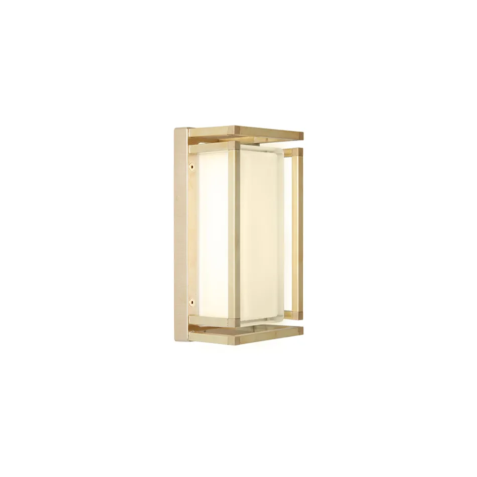 Applique murale vintage en laiton, entièrement fabriquée en Italie - Cristal Viadurini