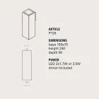 Smith - Applique murale d'extérieur LED Toscot en faïence design H 24 cm Viadurini