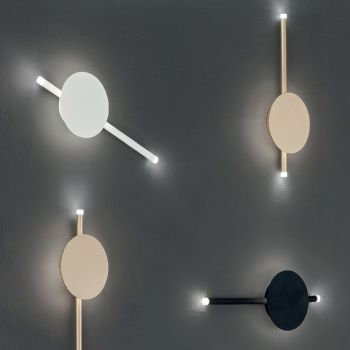 Applique murale à LED de design moderne en métal blanc, noir ou doré - Main