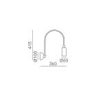 Applique Inteno en différentes finitions fabriquée en Italie - Lady Viadurini