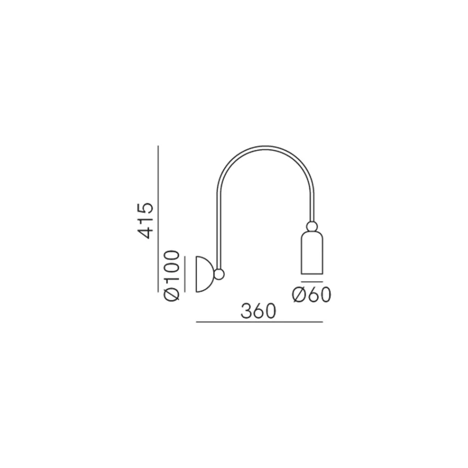 Applique Inteno en différentes finitions fabriquée en Italie - Lady Viadurini