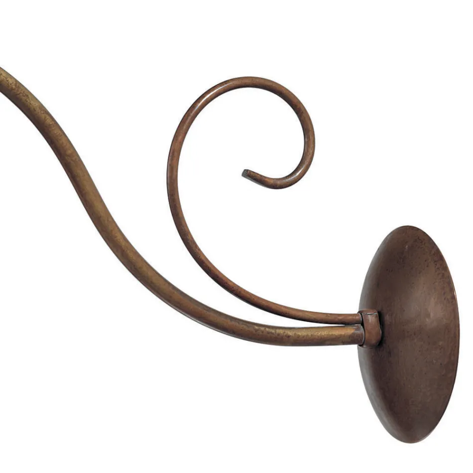 Applique murale en laiton, cuivre et verre en Italie - Chiocciola Viadurini