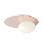 Applique ou plafonnier en aluminium, métal et verre blanc - Luma Viadurini