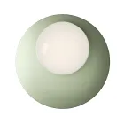 Applique ou plafonnier en aluminium, métal et verre blanc - Luma Viadurini