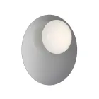 Applique ou plafonnier en aluminium, métal et verre blanc - Luma Viadurini