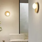 Applique ou plafonnier en aluminium, métal et verre blanc - Luma Viadurini