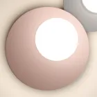 Applique ou plafonnier en aluminium, métal et verre blanc - Luma Viadurini