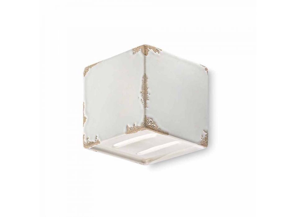 Vintage Applique cube en céramique en forme de Connie Ferroluce Viadurini