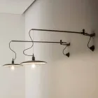 Applique Murale Vintage en Laiton à Bras Mobile - Meridiana Aldo Bernardi Viadurini