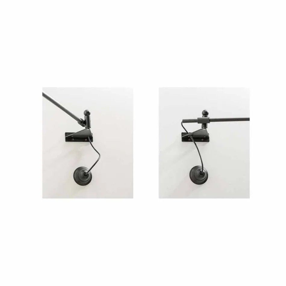 Applique Murale Vintage en Laiton à Bras Mobile - Meridiana Aldo Bernardi Viadurini