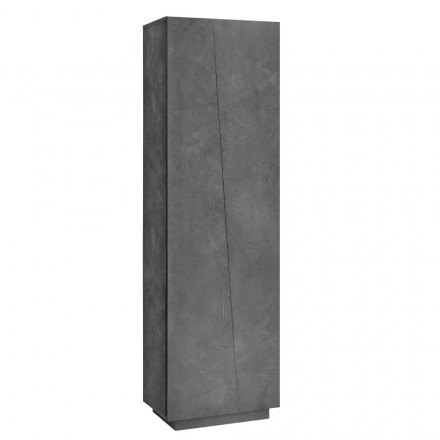 Armoire 2 portes en bois mélaminé durable blanc ou ardoise - Joris Viadurini