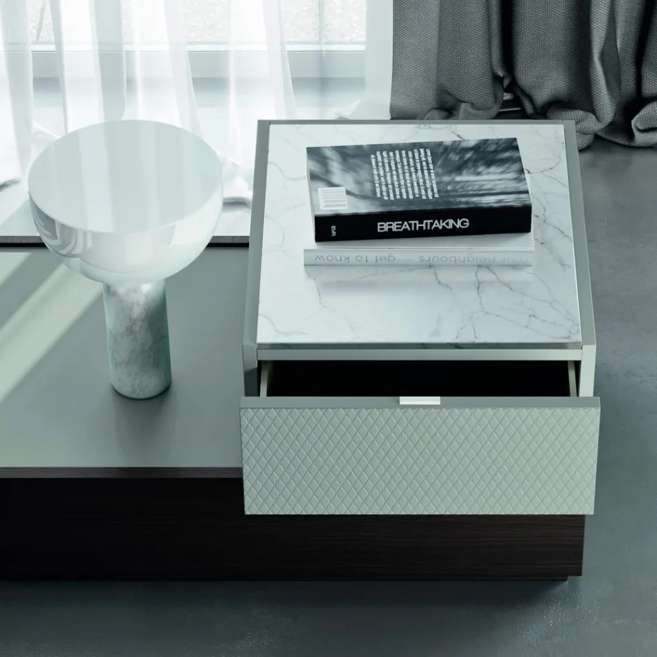 Meubles de chambre à coucher avec 7 éléments de style moderne fabriqués en Italie - Polynésie Viadurini