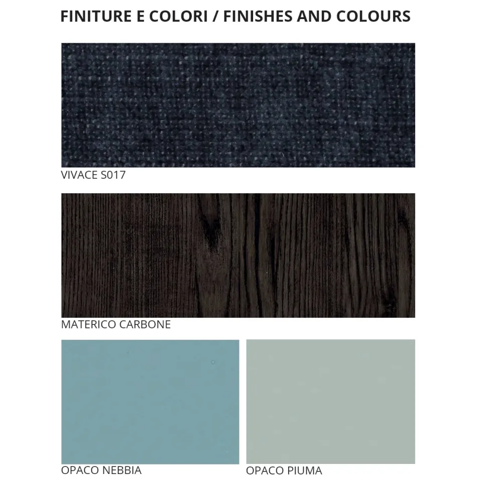 Meubles de chambre à coucher avec 7 éléments de style moderne fabriqués en Italie - Polynésie Viadurini