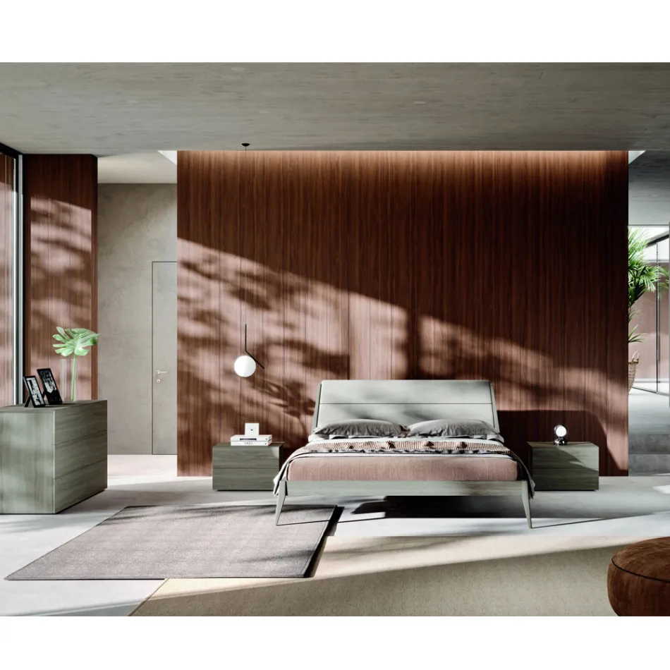 Meubles de chambre double avec 4 éléments fabriqués en Italie - Lucania Viadurini