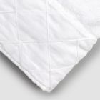Serviette de visage en coton éponge blanc à décoration géométrique - Gimmy Viadurini