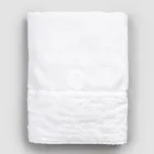 Serviette de visage en coton éponge blanc à décoration géométrique - Gimmy Viadurini