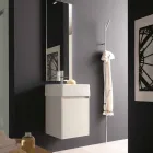 Porte-manteau de sol design moderne en métal blanc ou chromé - Kottac Viadurini