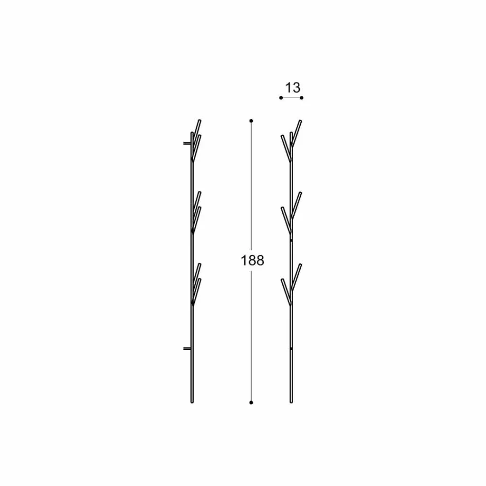 Porte-manteau de sol design moderne en métal blanc ou chromé - Kottac Viadurini