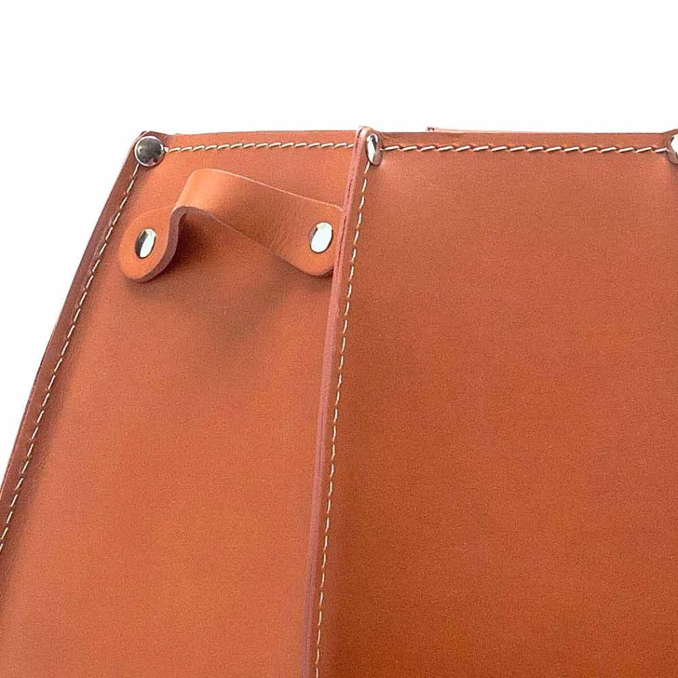 Porte-parapluie Audrey avec un design moderne en cuir, fabriqué en Italie Viadurini