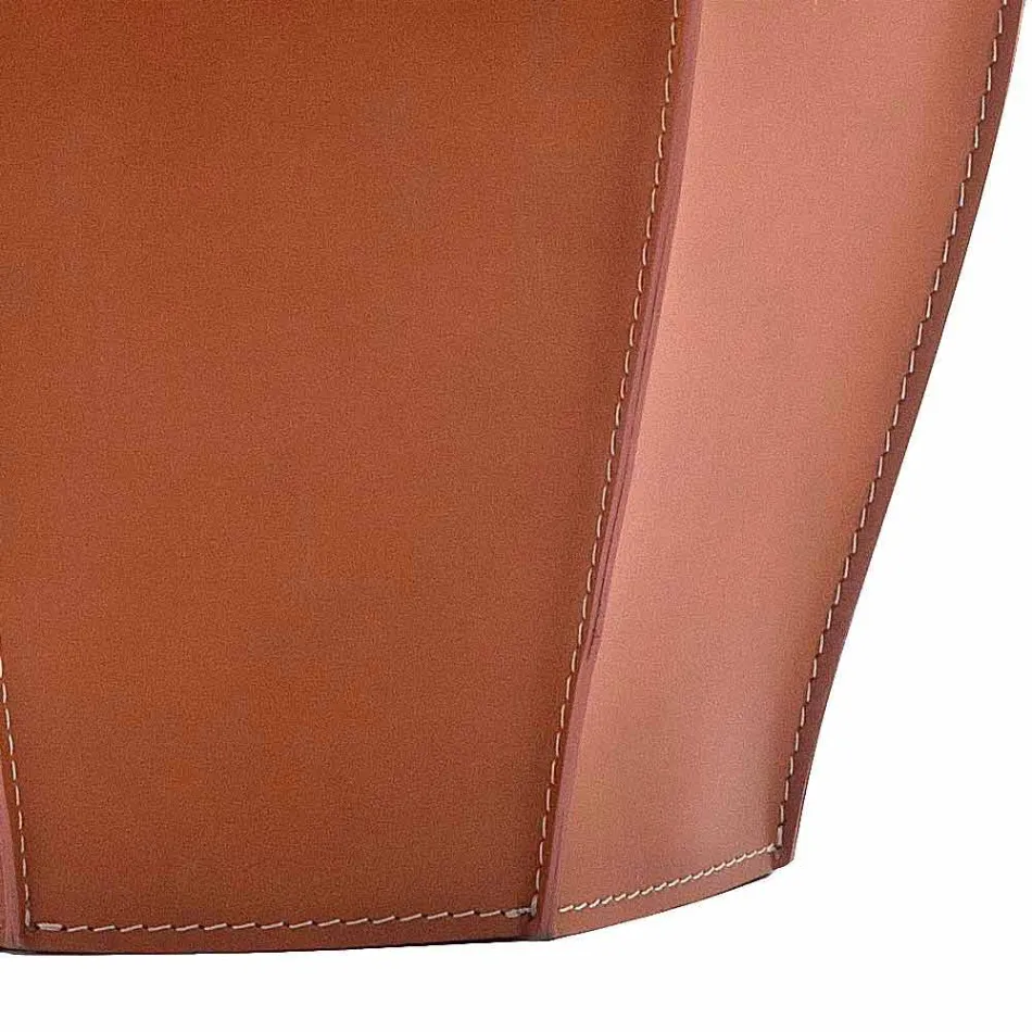 Porte-parapluie Audrey avec un design moderne en cuir, fabriqué en Italie Viadurini