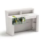 Comptoir de bar lumineux avec accessoire organisateur et porte-bouteille - Rapport Viadurini