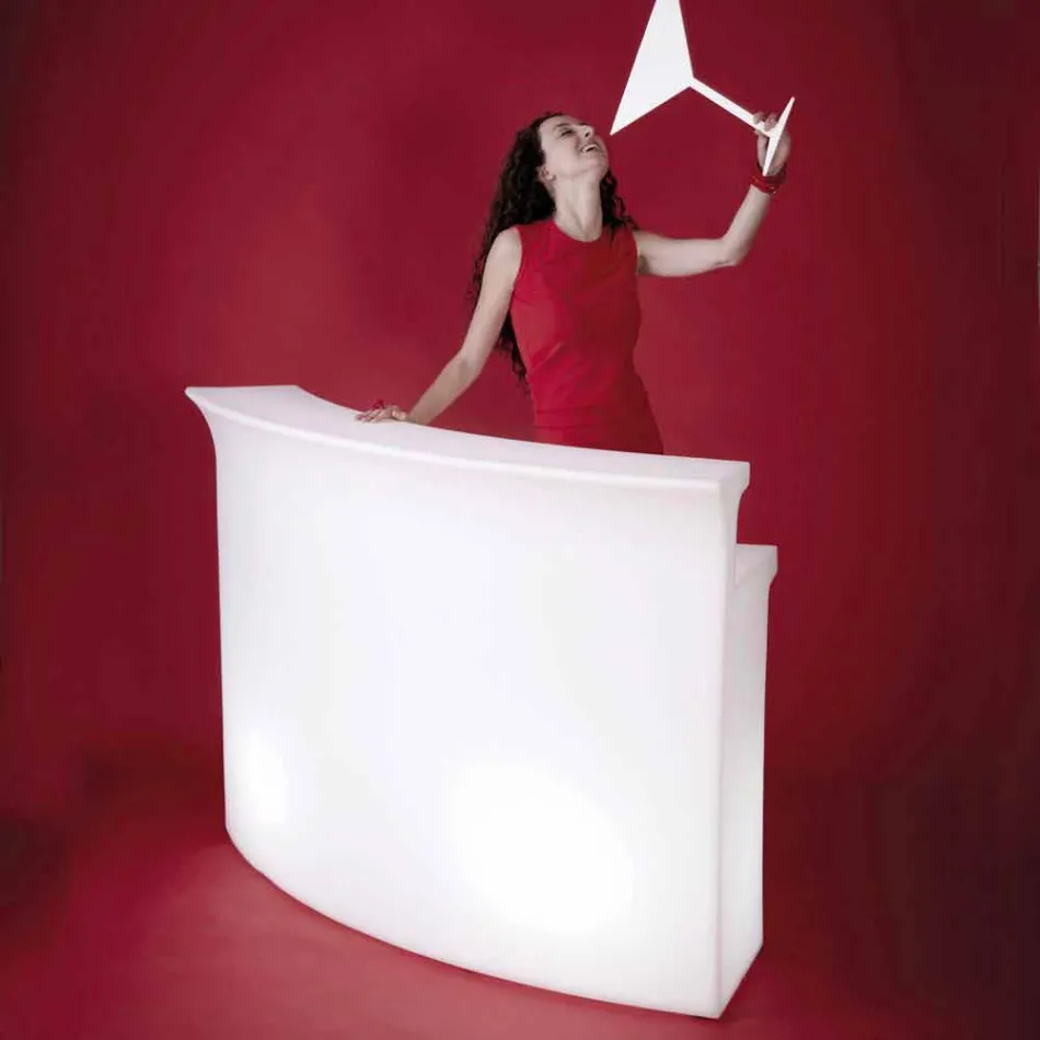 Comptoir de bar lumineux Slide Bar de style moderne fabriqué en Italie Viadurini