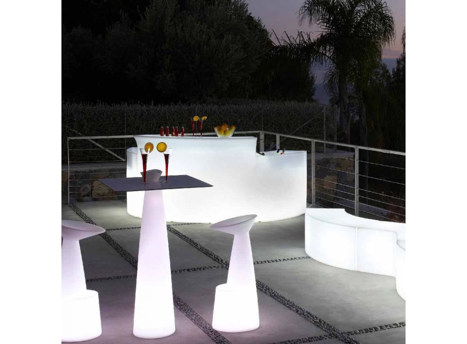 Comptoir de bar lumineux Slide Bar de style moderne fabriqué en Italie Viadurini