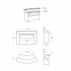 Comptoir de bar lumineux Slide Bar de style moderne fabriqué en Italie Viadurini