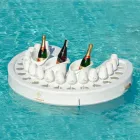 Swim-up bar faux cuir blanc Trona nautique et plexi Viadurini