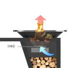 Barbecue à Bois avec Plaque de Cuisson et Rangement Bois – Giorgione Viadurini