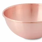 Bastardella en cuivre étamé à la main avec manche en bois 36 cm - Giampiero Viadurini